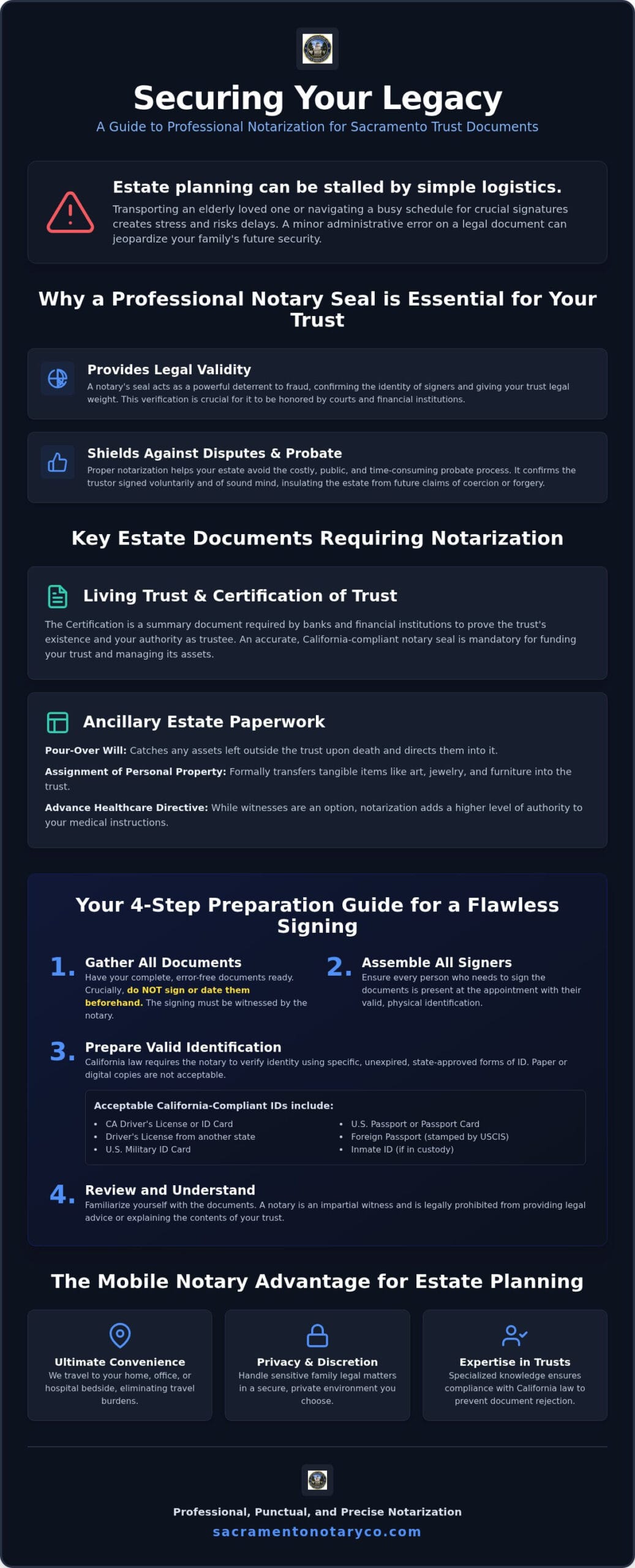 Notary for Trust Documents Sacramento: Professional Mobile Signing Services