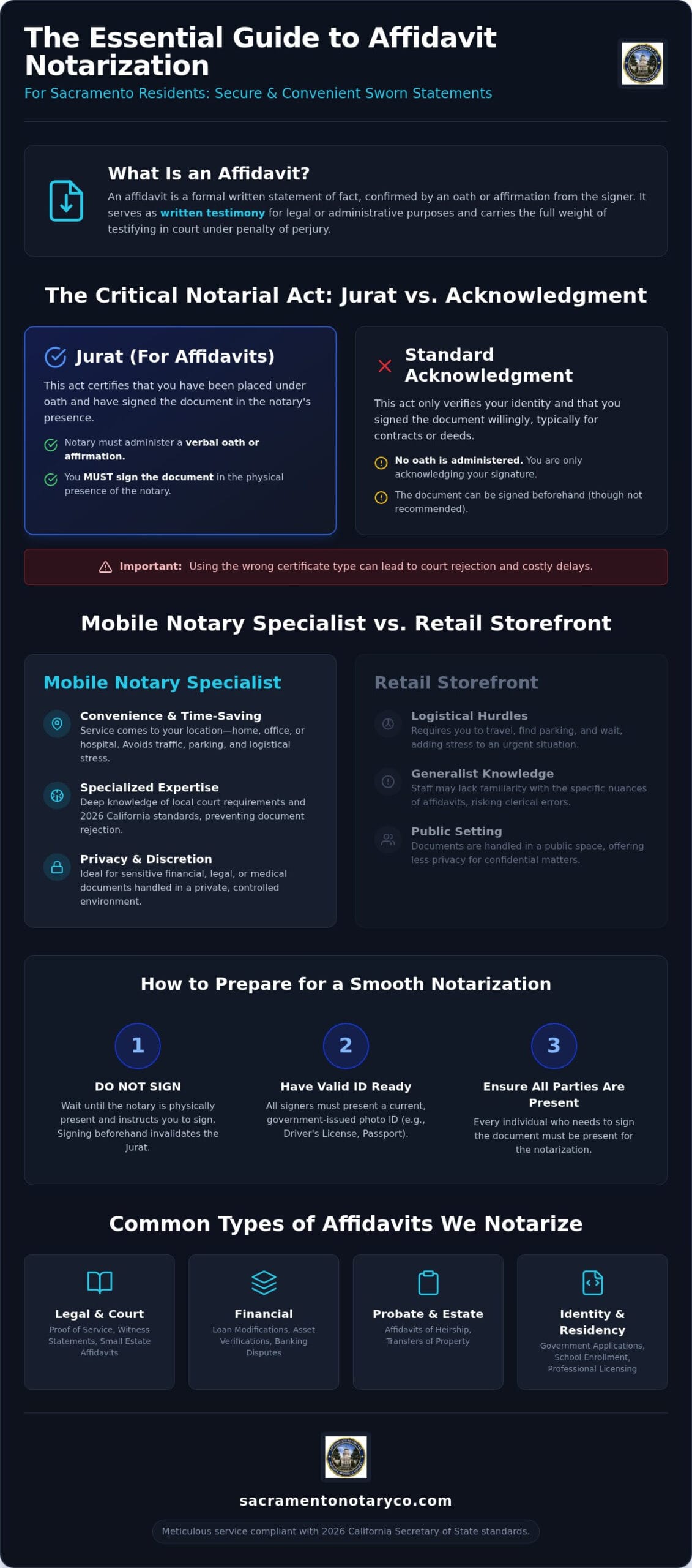 Affidavit Notarization Sacramento: Professional Mobile Services for 2026