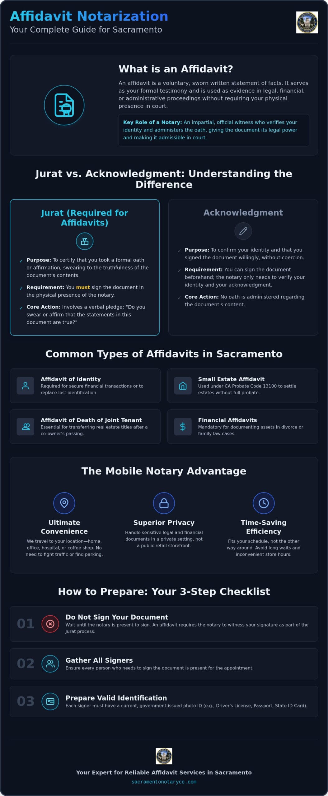 Affidavit Notarization in Sacramento: The Complete 2026 Mobile Guide
